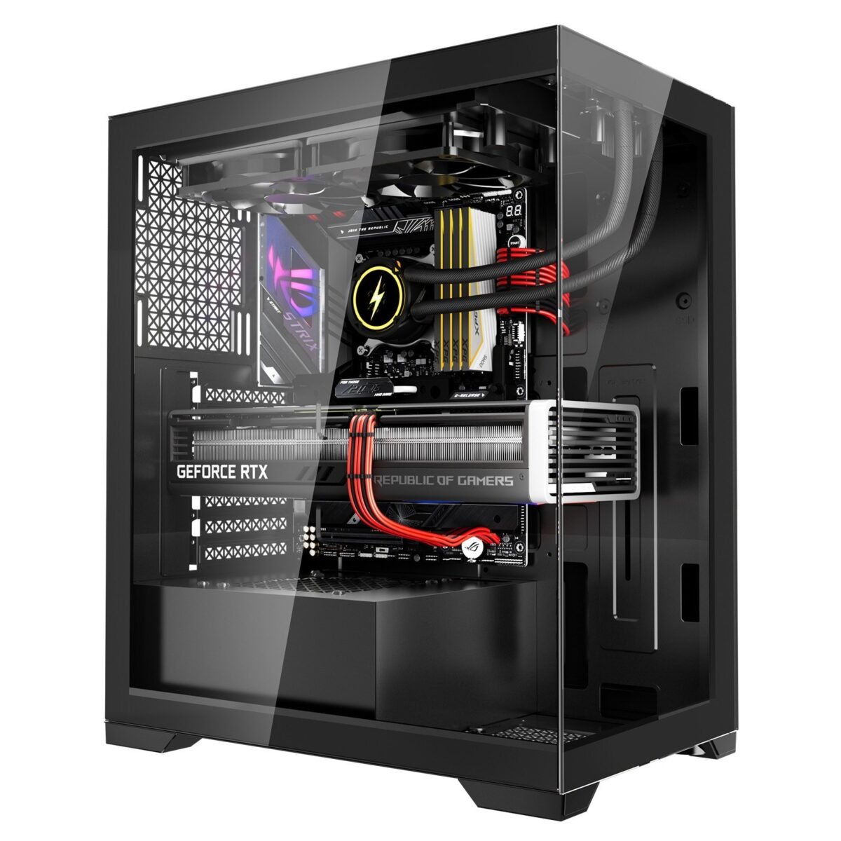 Mid-Tower ATX PC Case – Gaming Computer Chassis with 2×120mm Fans - Image 3