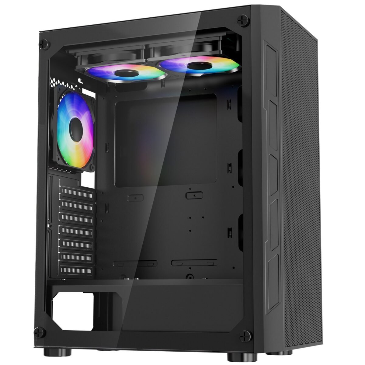 Mid-Tower  ATX PC Case - Gaming Computer Chasis with 3 X 120 Mm ARGB Fans - Image 2