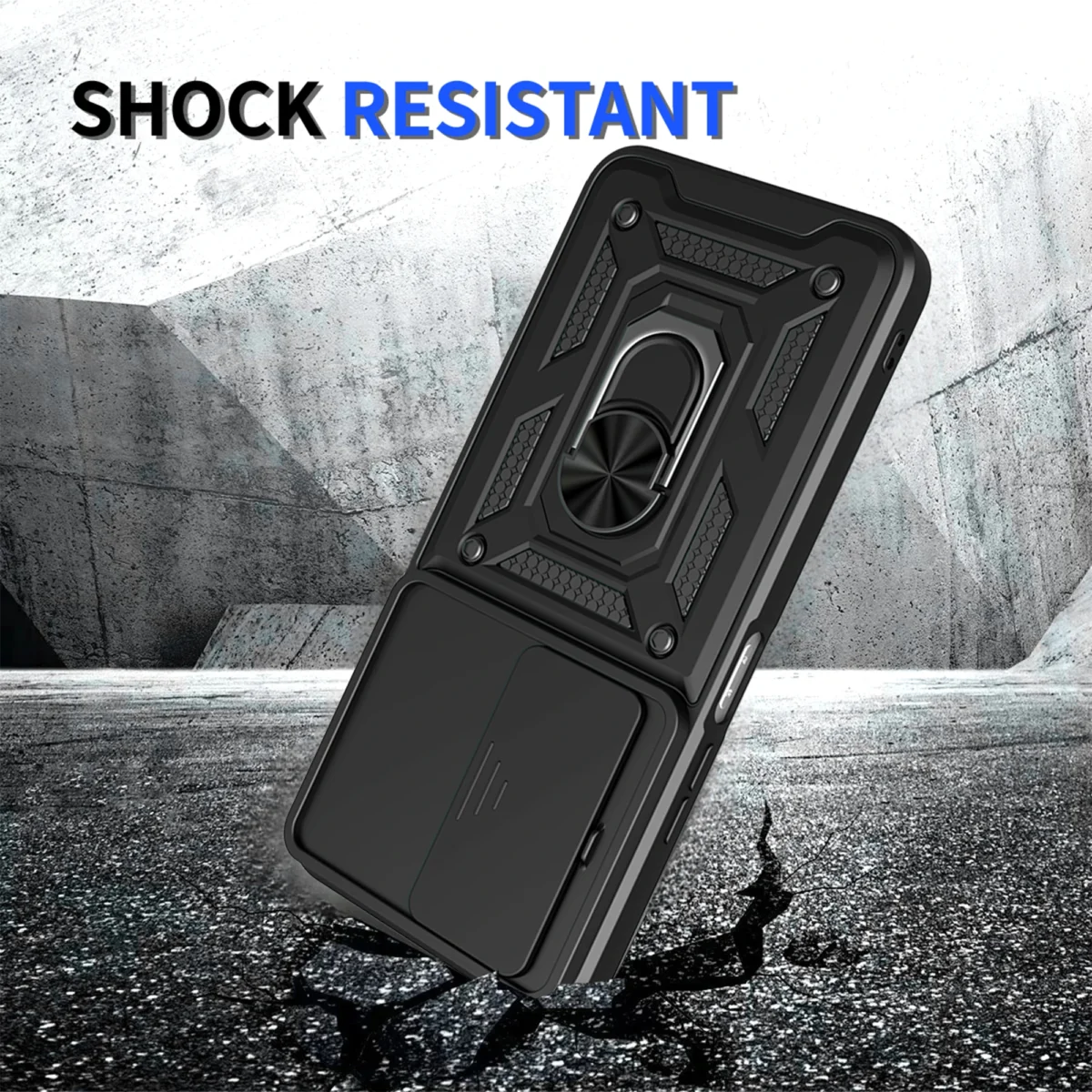 For Redmi 15 171mm Case Slide Camera Armor Ring Holder Kicktand Protection Phone Cover Capa Funda - Image 3